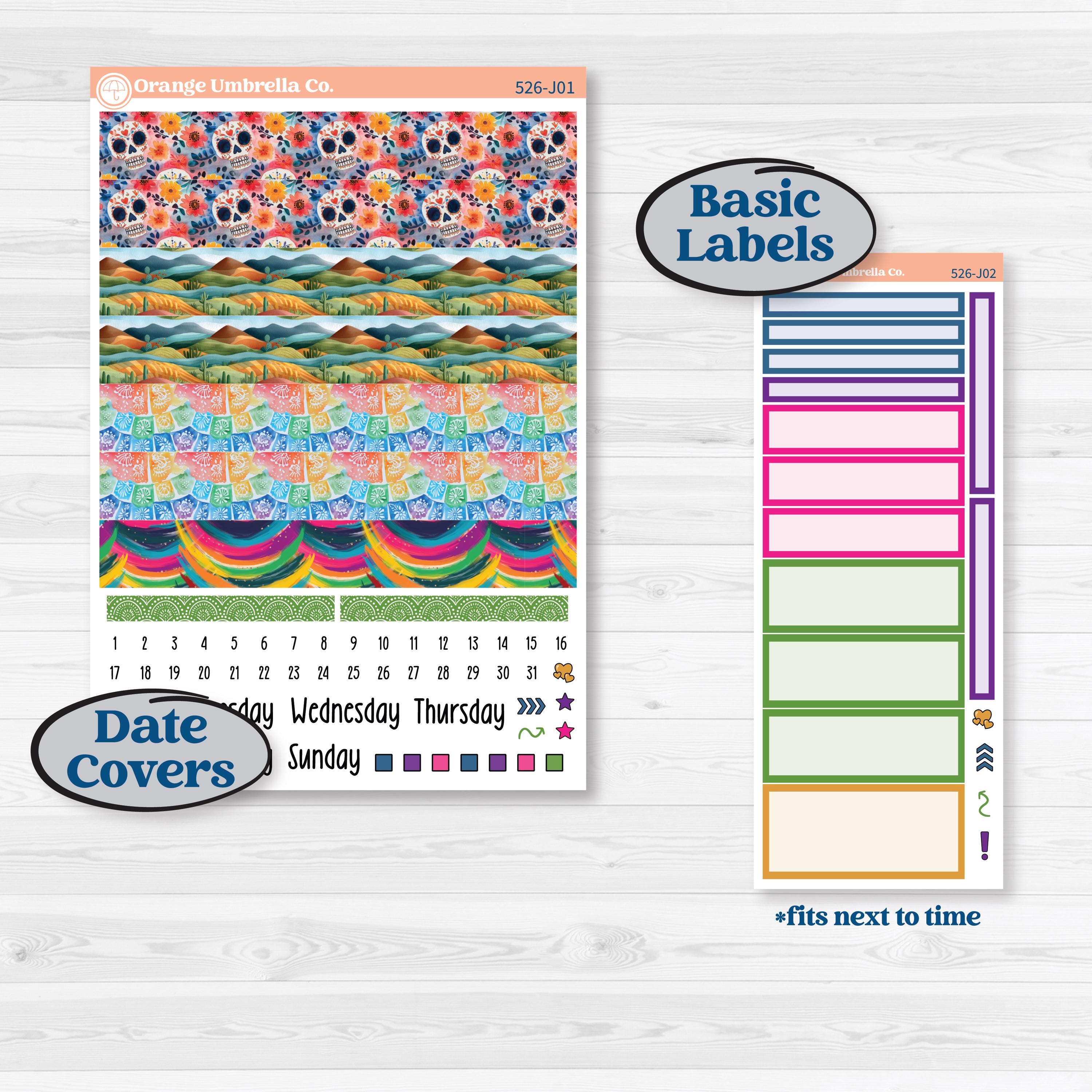 Cinco De Mayo Kit | A5 Daily Duo Planner Kit Stickers | Señor Chili | KIT-526-J