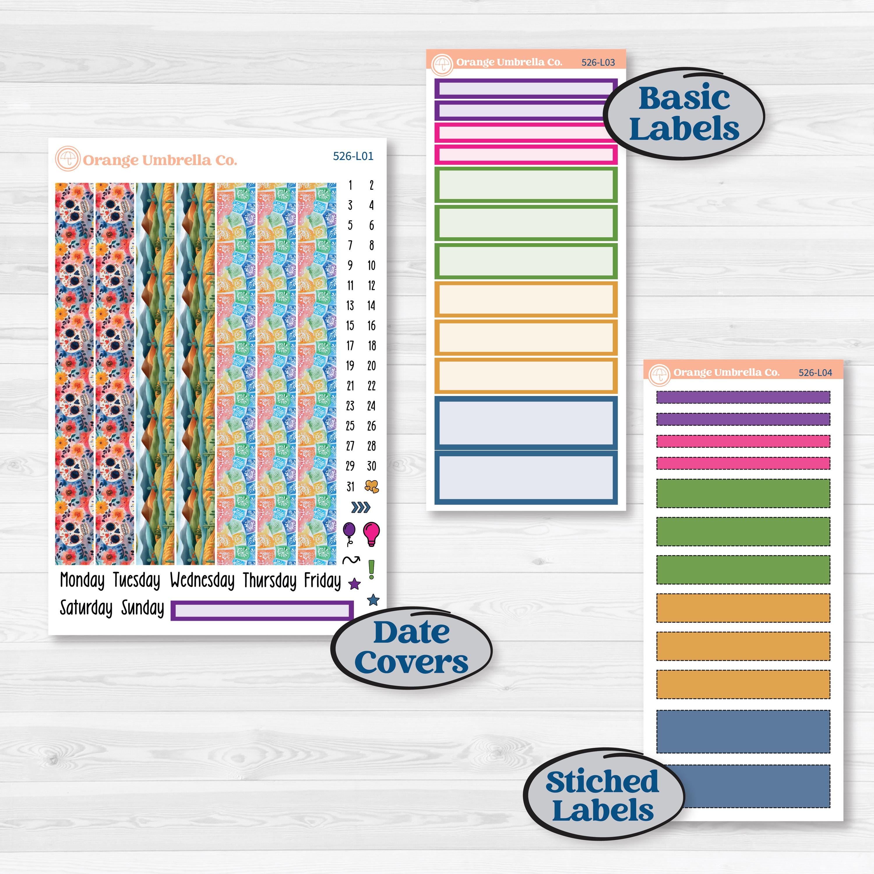Cinco De Mayo Kit | 7x9 Plum Daily Planner Kit Stickers | Señor Chili | KIT-526-L
