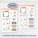 Neutral Botanical | Weekly Sticker Kit for Vertical Planners like Erin Condren | Sage | KIT-527-A