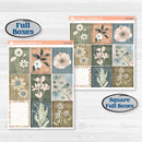 Neutral Botanical | Weekly Sticker Kit for Vertical Planners like Erin Condren | Sage | KIT-527-A