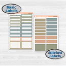 Neutral Botanical | Weekly Add-On Labels Planner Kit Stickers | Sage | KIT-527-C