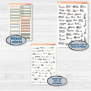 Neutral Botanical | Hobonichi Cousin Weekly & Daily Planner Kit Stickers | Sage | KIT-527-E