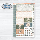 Neutral Botanical | Plum Vertical Priorities 7x9 Planner Kit Stickers | Sage | KIT-527-H