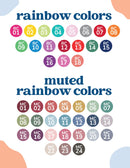 Hobonichi Cousin Custom Scripts | Color on Clear Matte Planner Stickers | 1 Word/Phrase per Sheet | customscript-hobocolor-cm