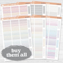 Squiggle Divider Planner Stickers | Deco Planner Labels | D-379