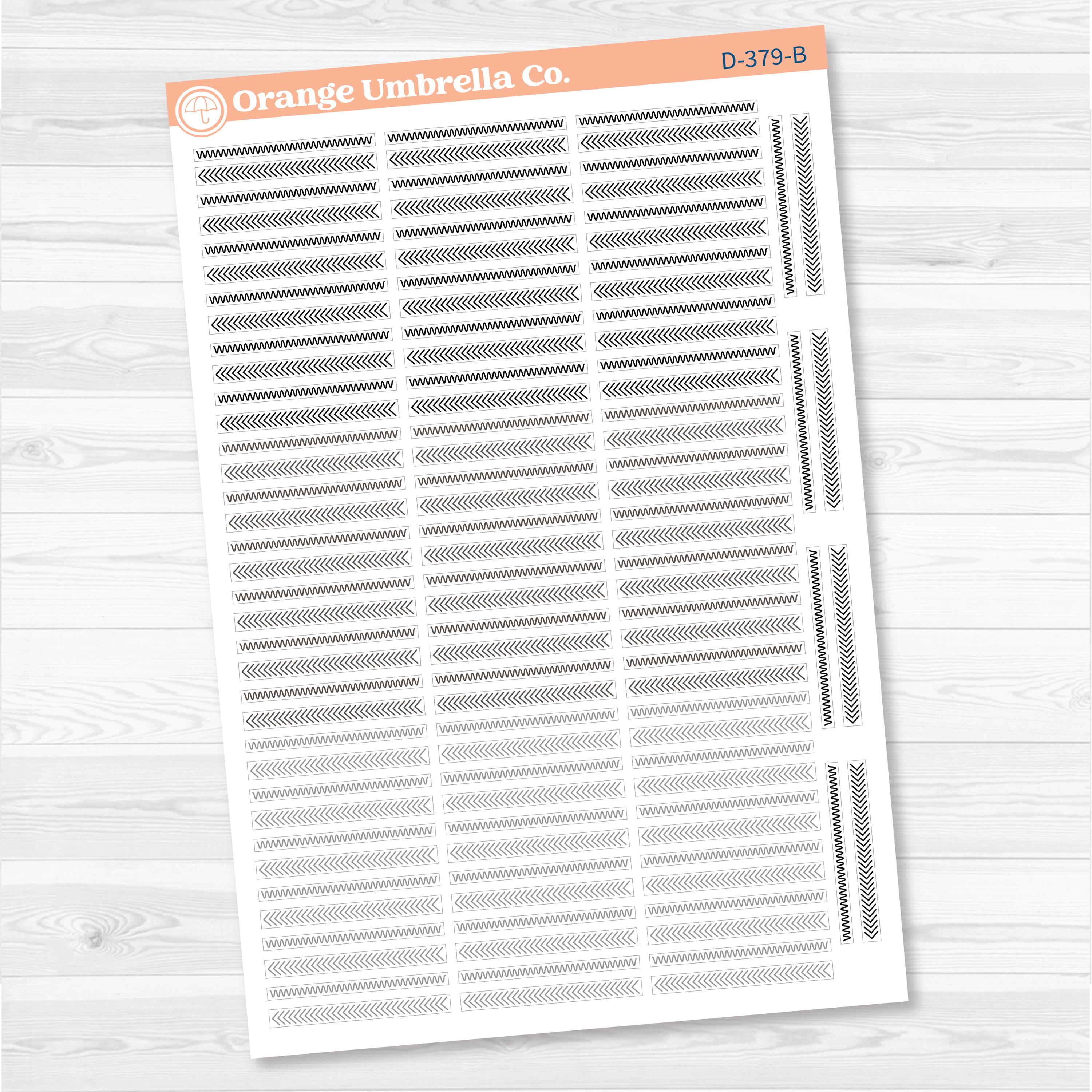 Squiggle Divider Planner Stickers | Deco Planner Labels | D-379