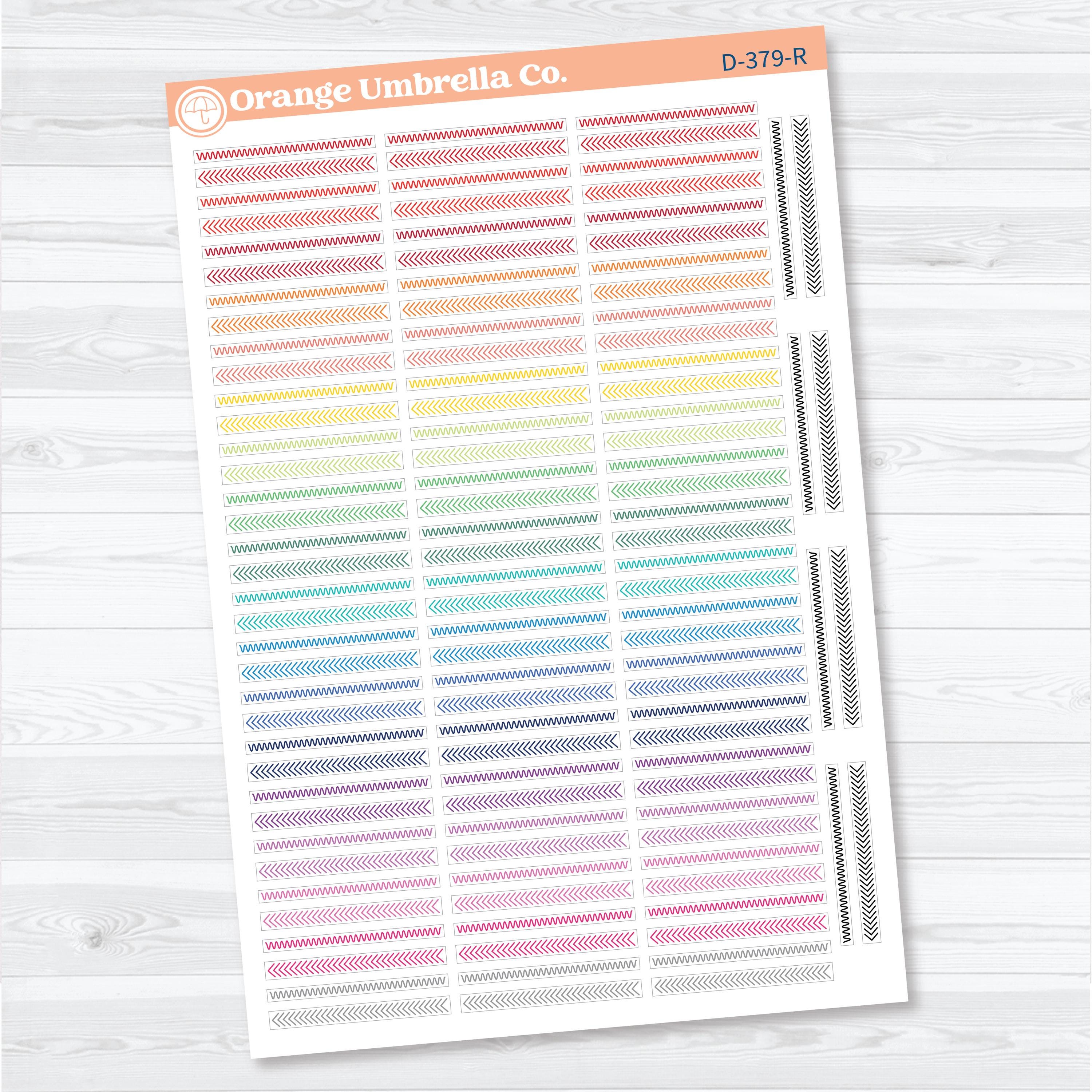 Squiggle Divider Planner Stickers | Deco Planner Labels | D-379