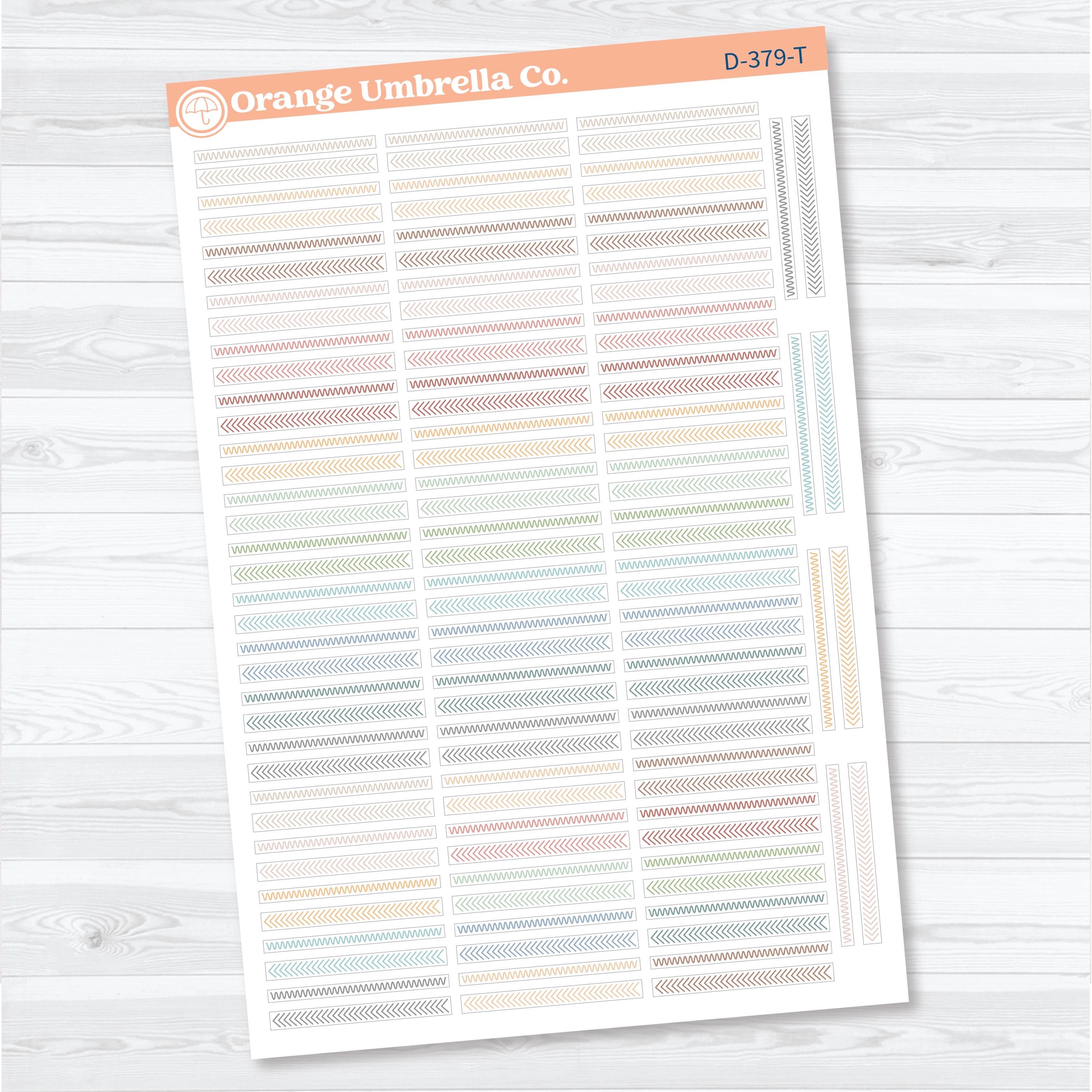 Squiggle Divider Planner Stickers | Deco Planner Labels | D-379