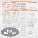 Squiggle Divider Clear Matte Planner Stickers | Deco Planner Labels | D-379-CM