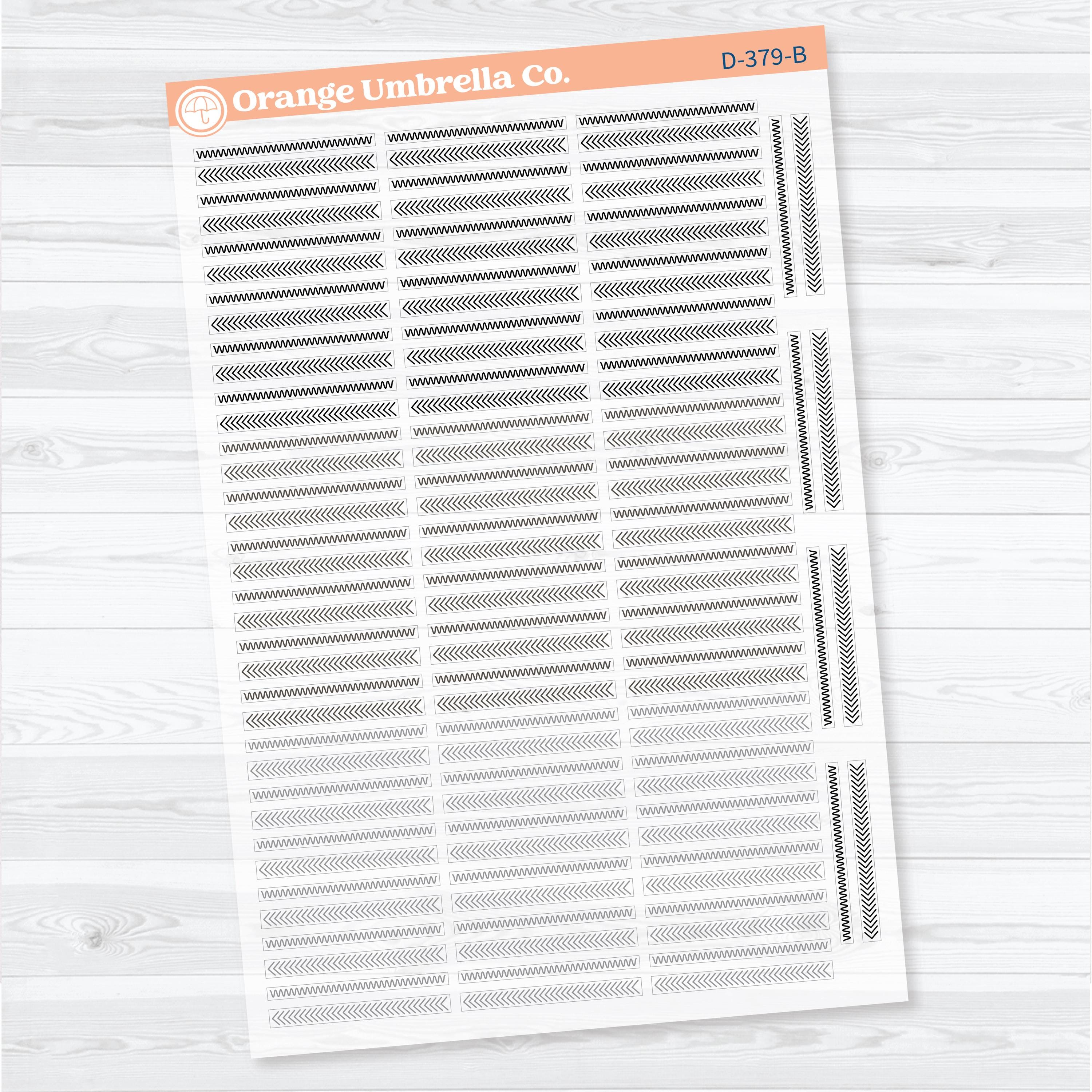 Squiggle Divider Clear Matte Planner Stickers | Deco Planner Labels | D-379-CM