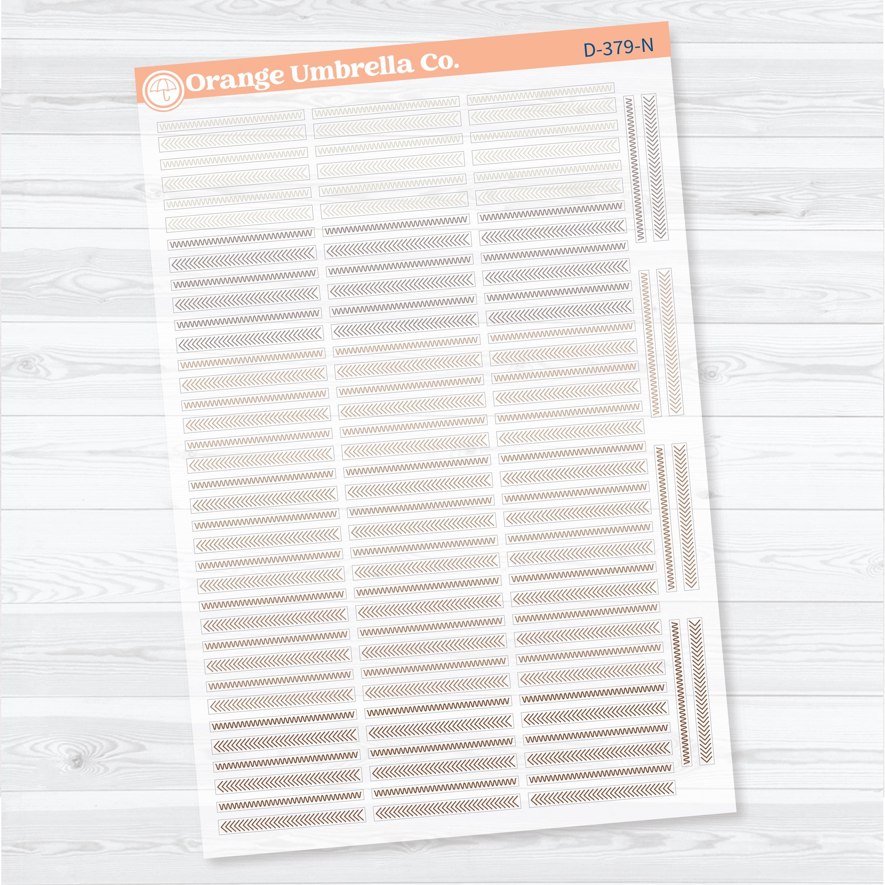Squiggle Divider Clear Matte Planner Stickers | Deco Planner Labels | D-379-CM