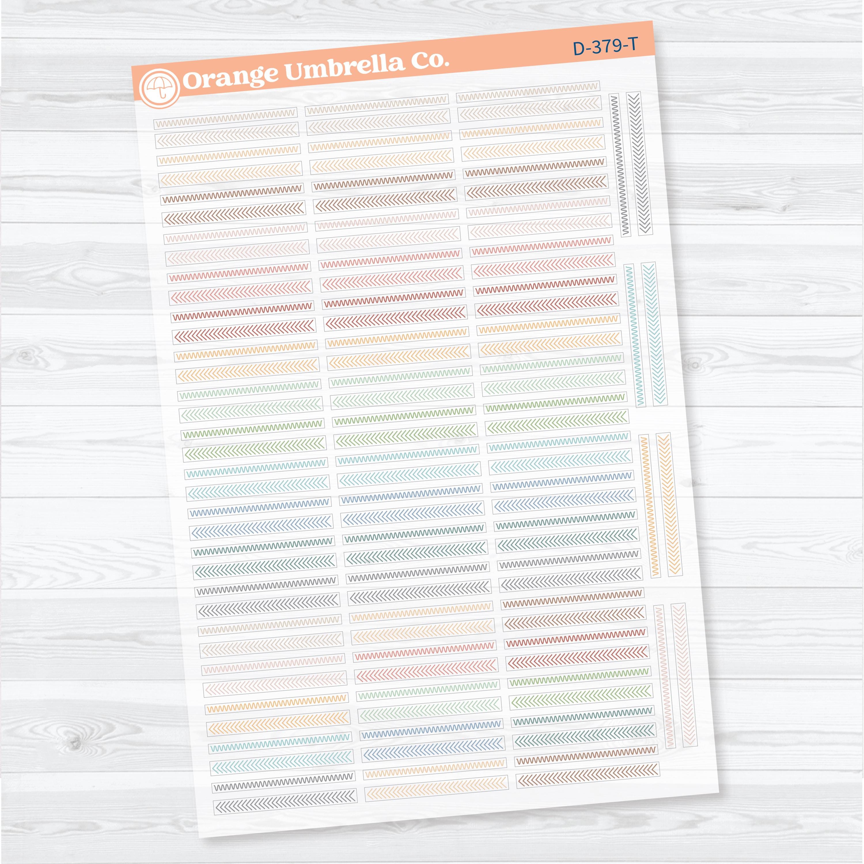 Squiggle Divider Clear Matte Planner Stickers | Deco Planner Labels | D-379-CM