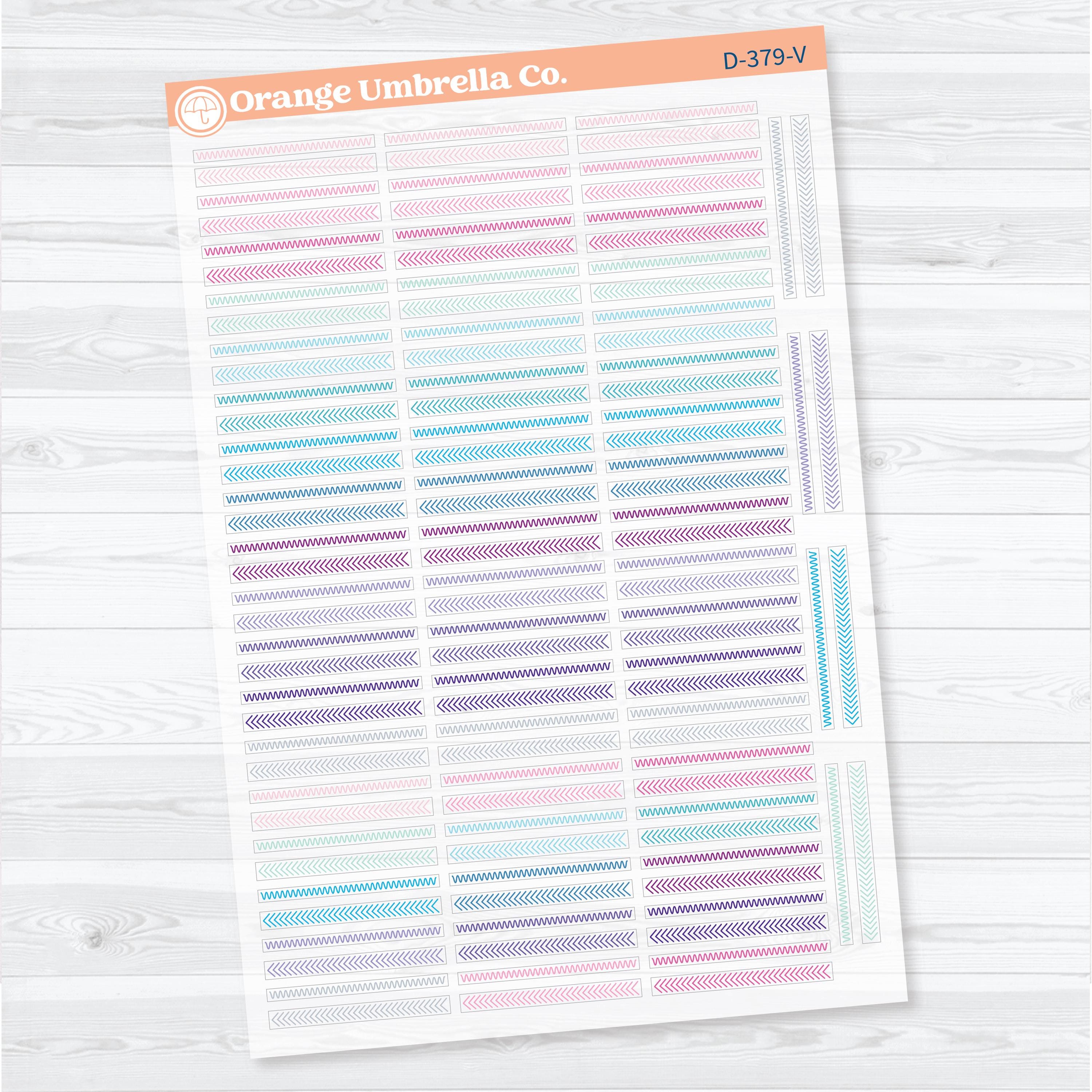 Squiggle Divider Clear Matte Planner Stickers | Deco Planner Labels | D-379-CM