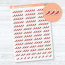 Clear matte chili pepper spicy book tracker planner stickers for reading journals and book logs