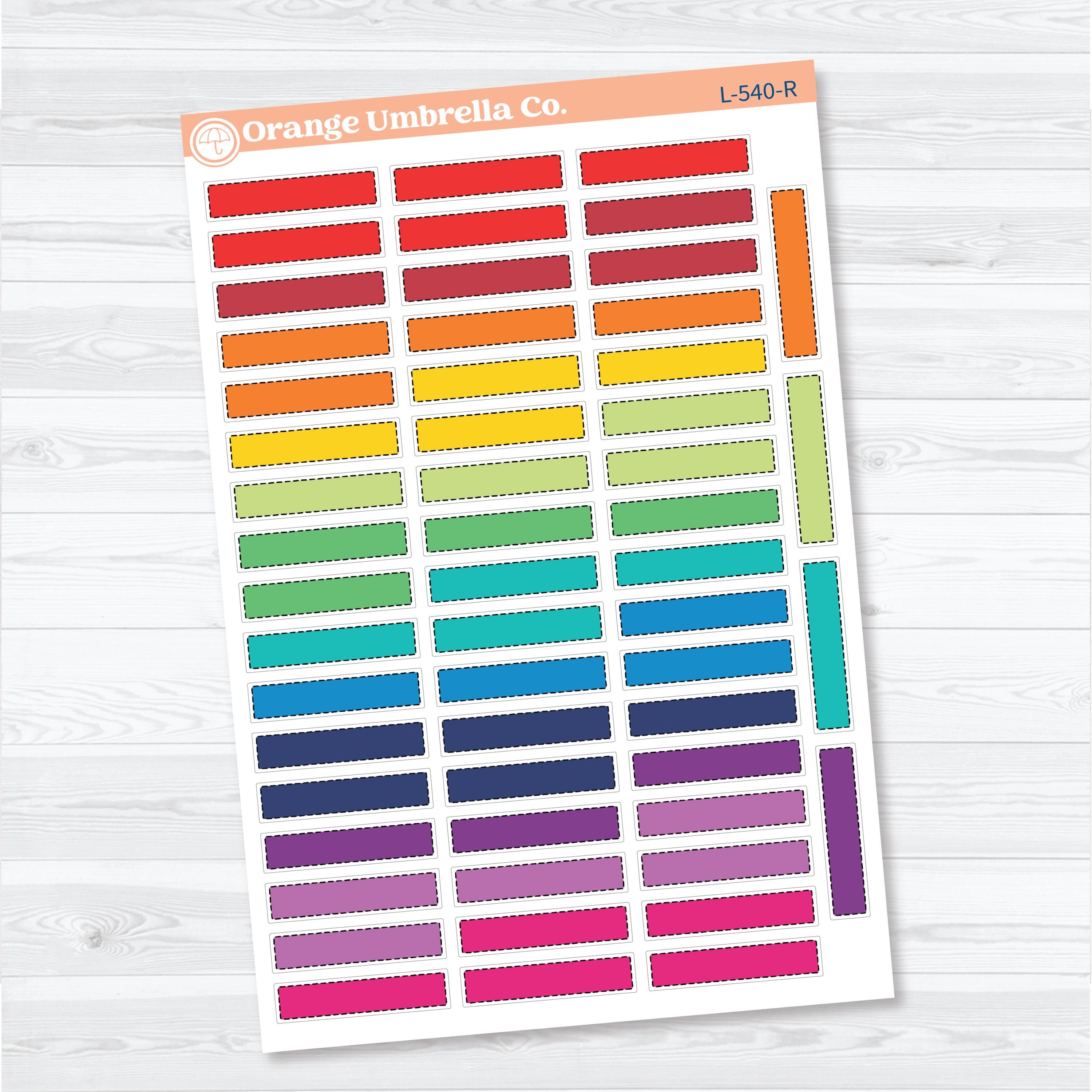 Skinny Stitched Planner Labels | Functional Planner Stickers | L-540