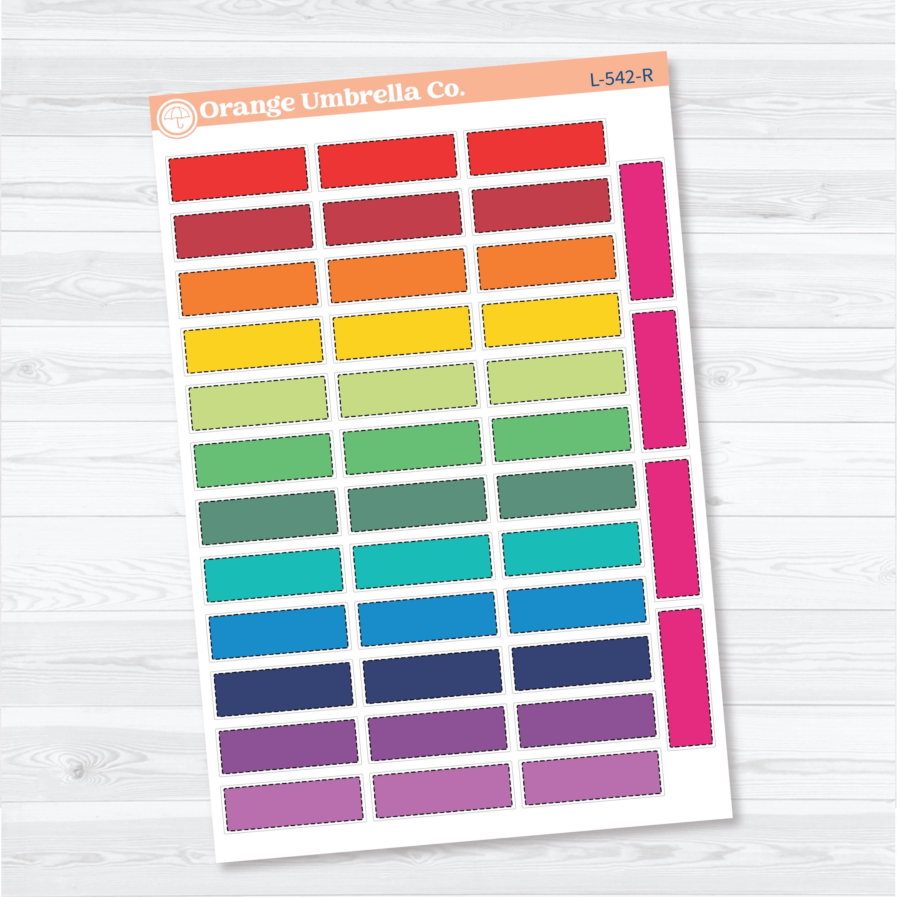 One Third Box Stitched Planner Labels | Functional Planner Stickers | L-542