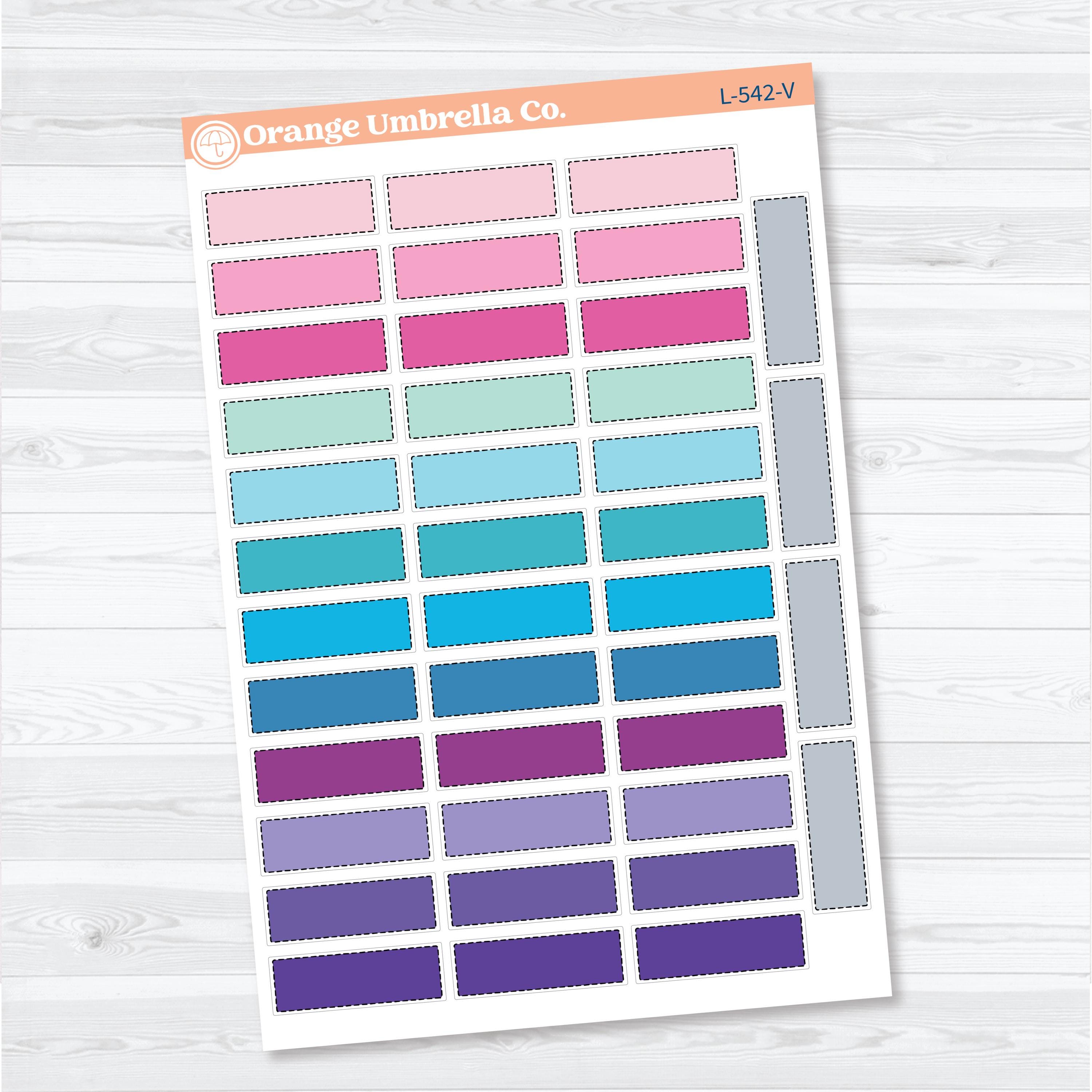 One Third Box Stitched Planner Labels | Functional Planner Stickers | L-542