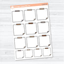 Sticky Note Journaling Planner Stickers | Doodled Note Boxes | C-477
