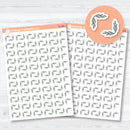 Botanical leaf corner decorative planner stickers for planners, bullet journals, and scrapbooking spreads