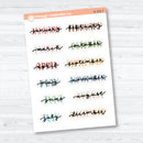 Hand Doodled Month Planner Stickers | Medium Planner Month Labels | B-209