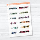 Hand Doodled Month Clear Matte Planner Stickers | Medium Planner Month Labels | B-209-CM