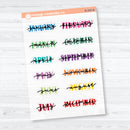 Hand Doodled Month Clear Matte Planner Stickers | Medium Planner Month Labels | B-209-CM