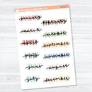 Large Hand Doodled Month Planner Stickers | Large Planner Month Labels | B-211