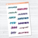 Large Hand Doodled Month Planner Stickers | Large Planner Month Labels | B-211