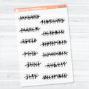 Large Hand Doodled Month Clear Matte Planner Stickers | Large Planner Month Labels | B-211-CM