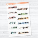 Large Hand Doodled Month Clear Matte Planner Stickers | Large Planner Month Labels | B-211-CM
