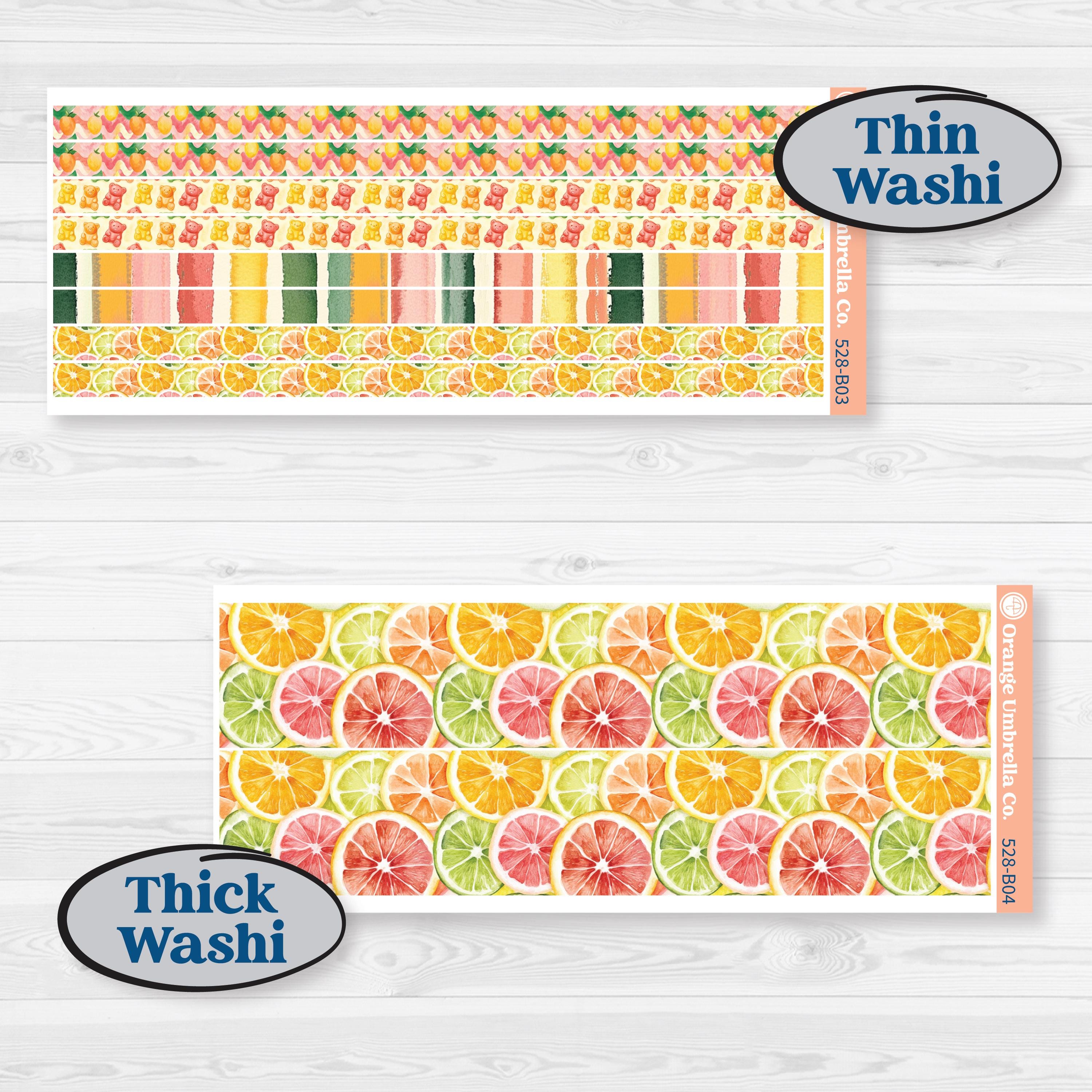 Bright Fruit Stickers | Weekly Add-On Planner Kit Stickers | Burst | KIT-528-B