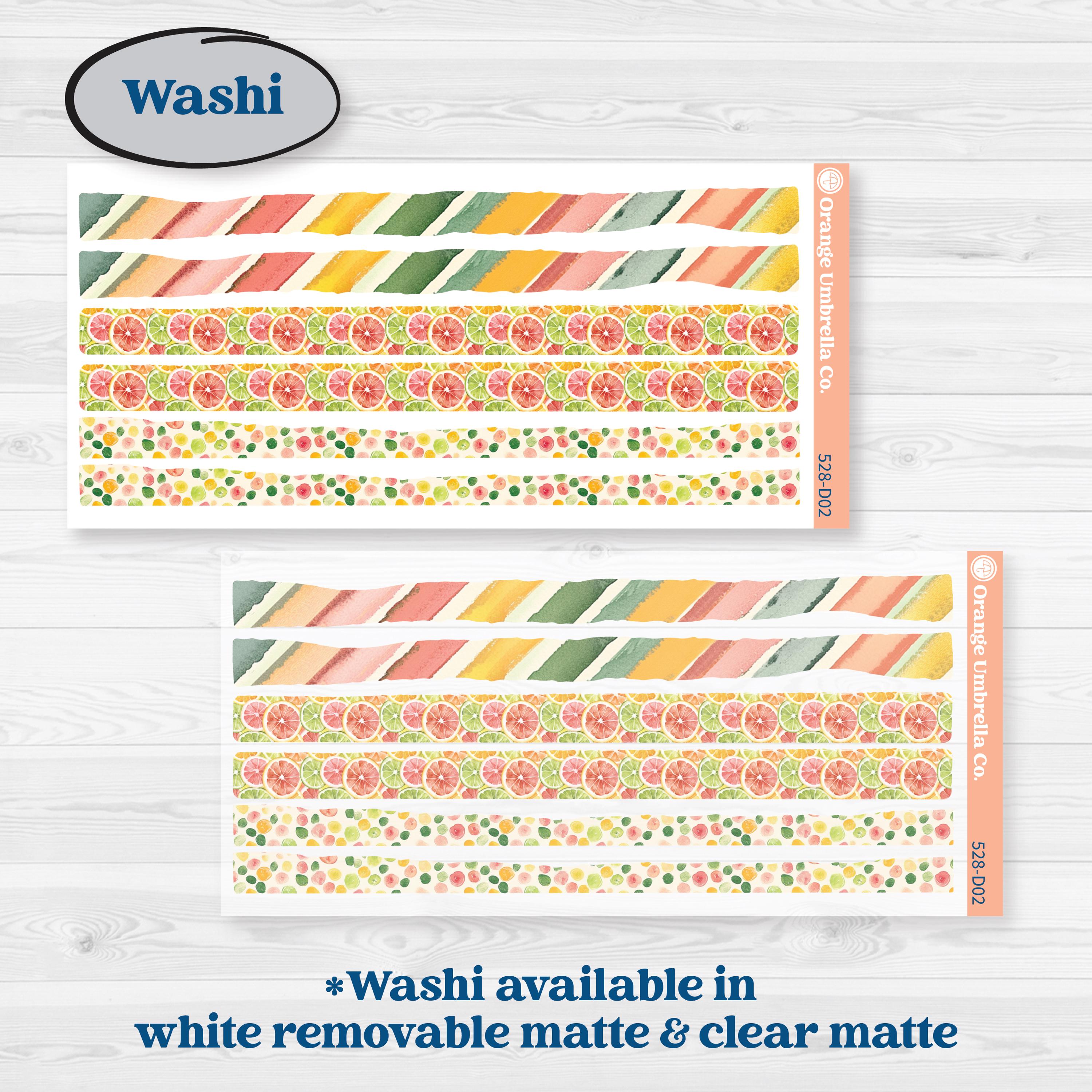 Bright Fruit Stickers | Journaling or Scrapbooking Kit | Creative Junk Journal Planner Stickers | Burst | KIT-528-D