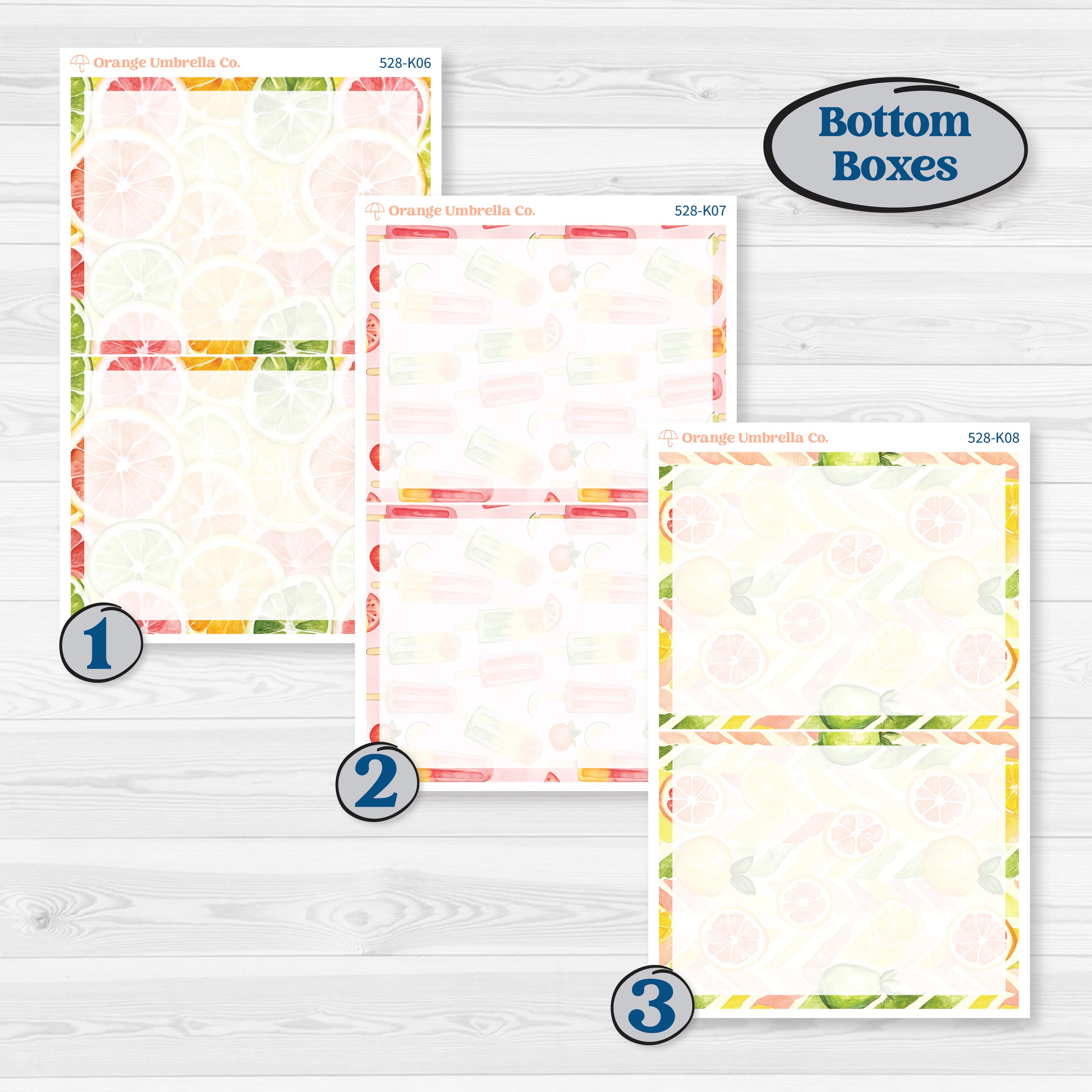 Bright Fruit Stickers | 7x9 Erin Condren Daily Duo Planner Kit Stickers | Burst | KIT-528-K