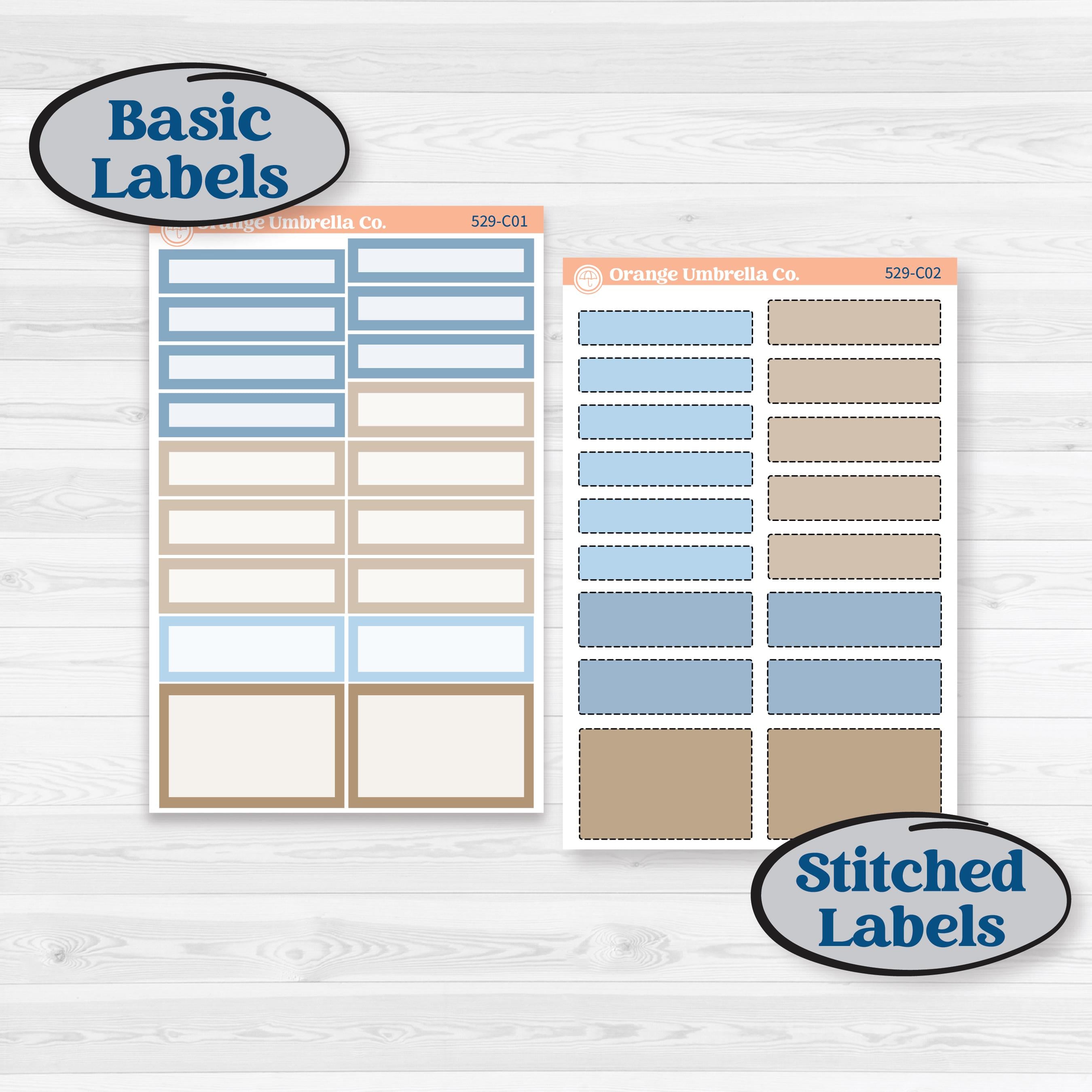 Seaside Floral | Weekly Add-On Labels Planner Kit Stickers | On The Cape | KIT-529-C