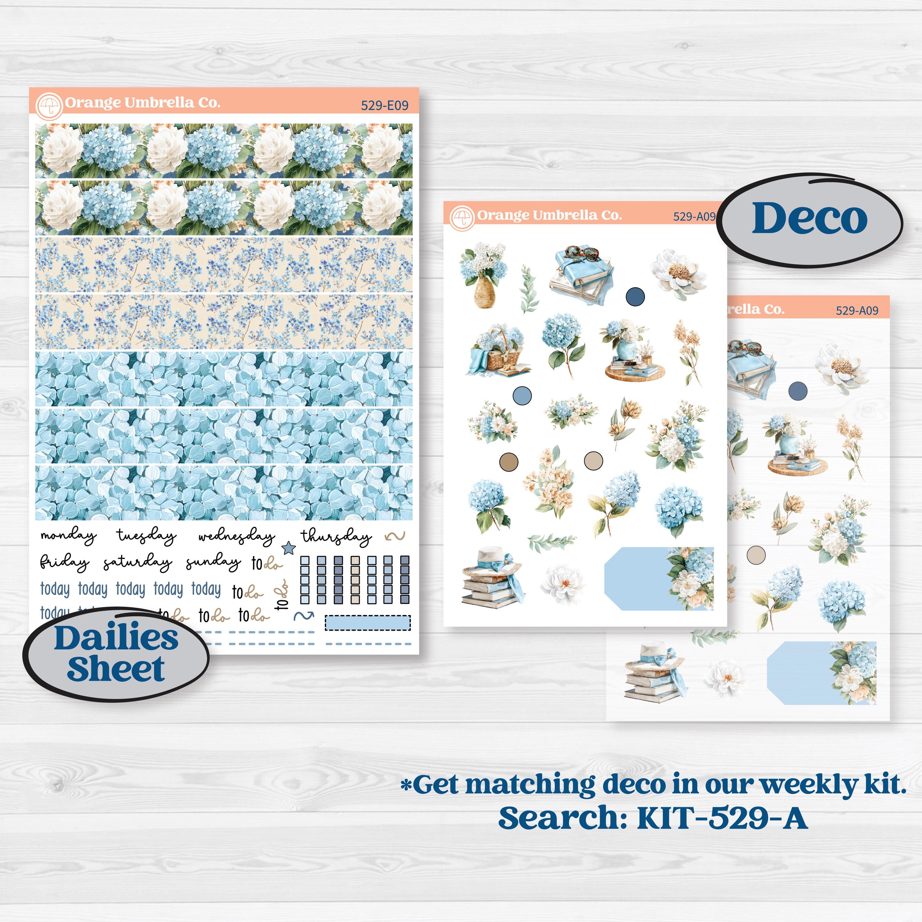 Seaside Floral | Hobonichi Cousin Weekly & Daily Planner Kit Stickers | On The Cape | KIT-529-E
