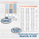 Seaside Floral | Hobonichi Weeks Weekly Planner Kit Stickers | On The Cape | KIT-529-F