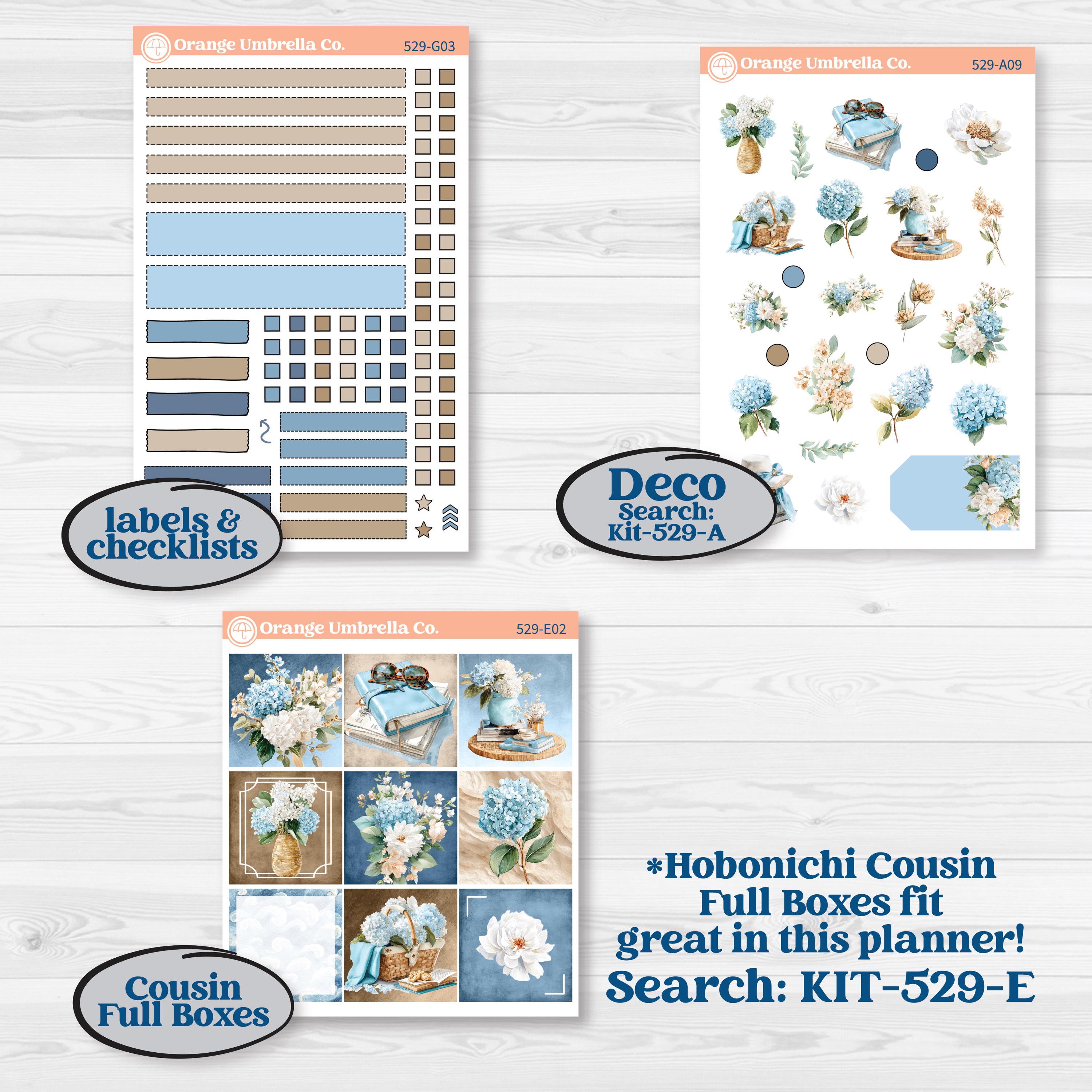 Seaside Floral | Erin Condren Weekly Dashboard Planner Kit Stickers | On The Cape | KIT-529-G