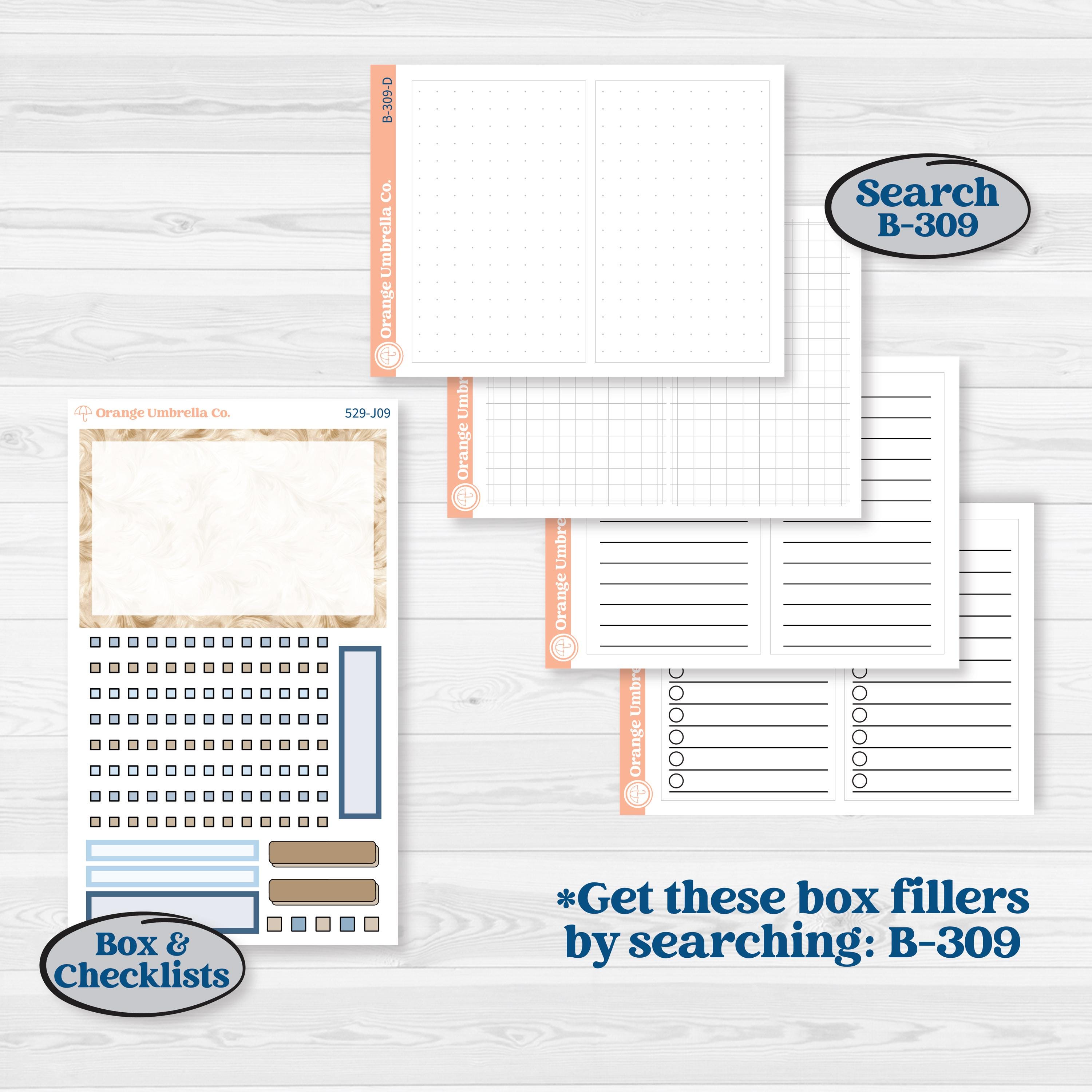 Seaside Floral | A5 Daily Duo Planner Kit Stickers | On The Cape | KIT-529-J