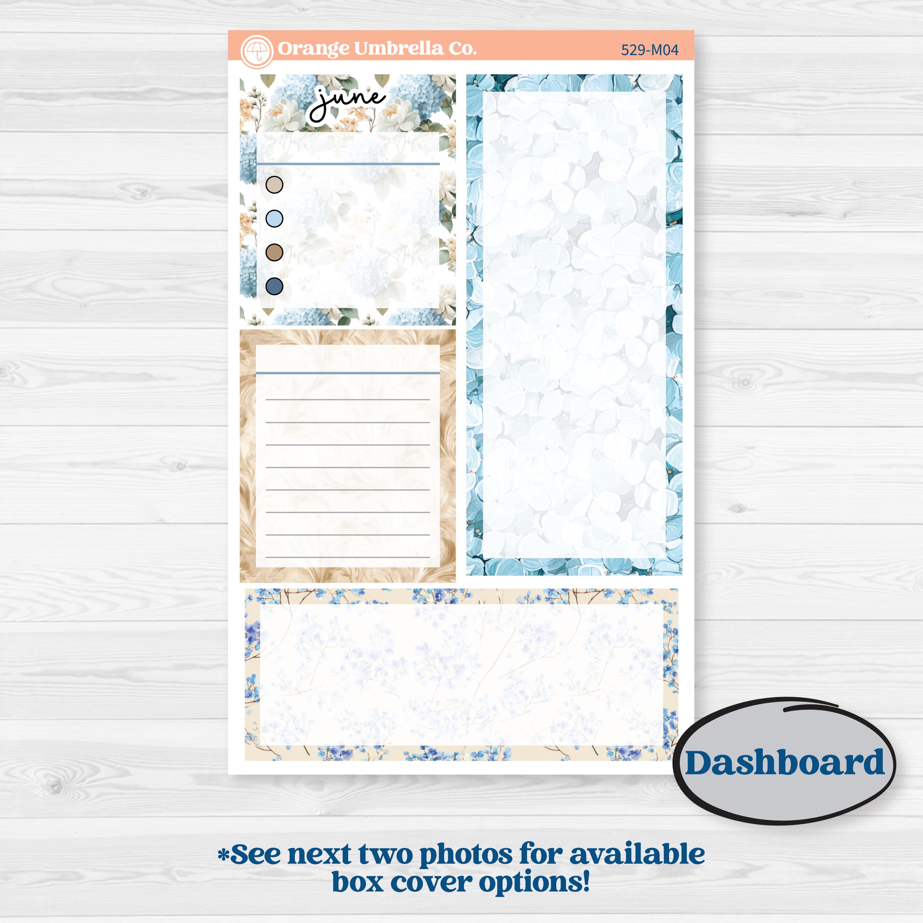Seaside Floral | A5 Erin Condren Monthly & Productivity Dashboard Sticker Kit | On The Cape | KIT-529-M