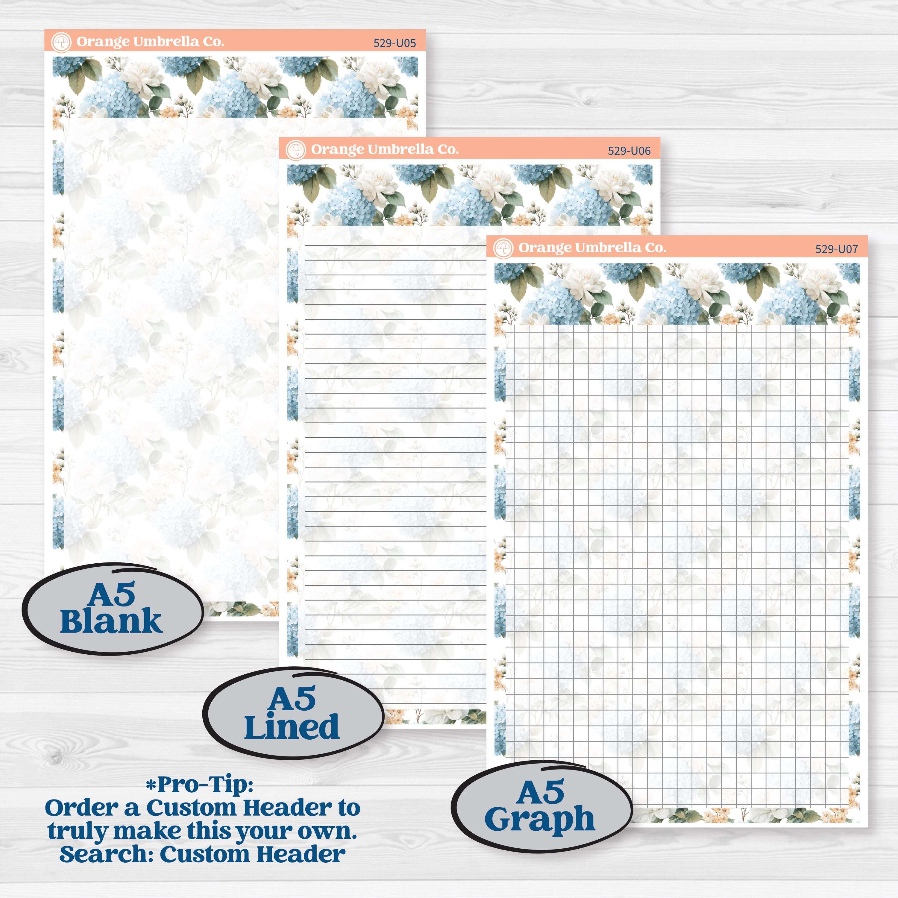 Seaside Floral | A5 or 7x9 Create Your Own Monthly or Dashboard Universal | Monthly & Reading Log Sticker Kit | On The Cape | KIT-529-U