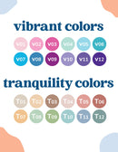 Hobonichi Cousin Custom Scripts | Color on Clear Matte Planner Stickers | 1 Word/Phrase per Sheet | customscript-hobocolor-cm