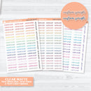 Custom Script Planner Stickers | Color Scripts on Clear Matte | 1 Word/Phrase per Sheet | customscript-color-cm