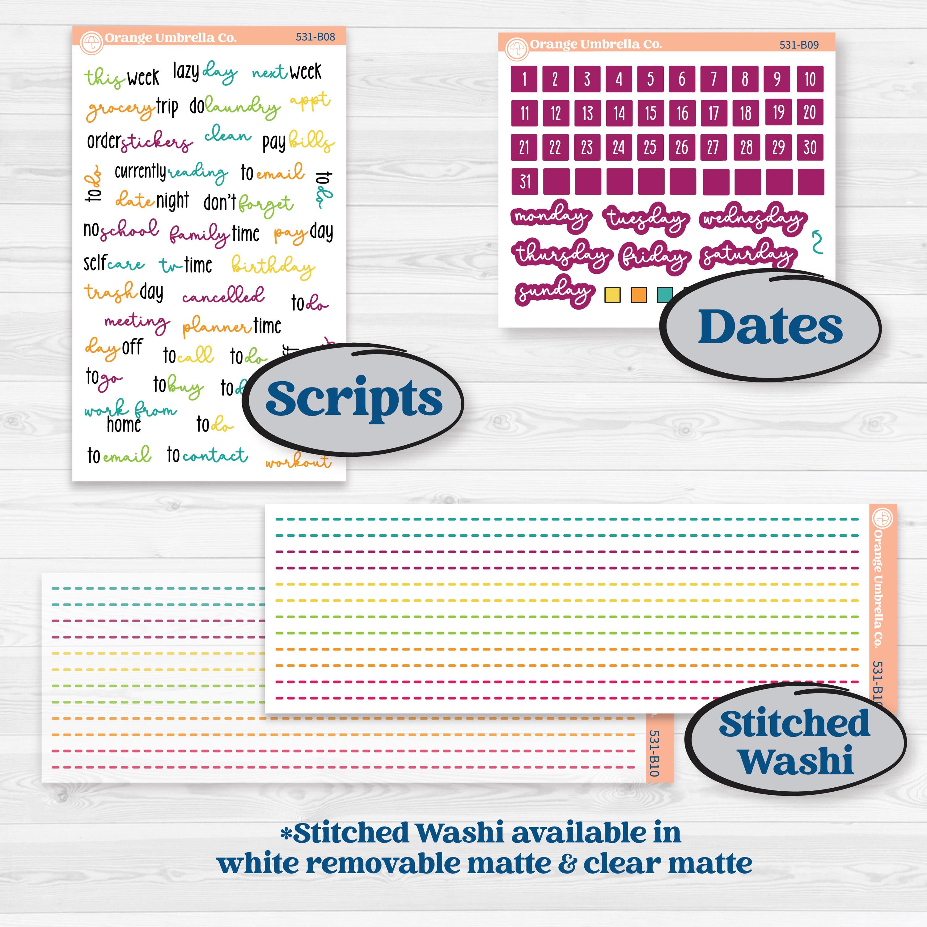 Tropical Island Jungle | Weekly Add-On Planner Kit Stickers | Polynesia | KIT-531-B