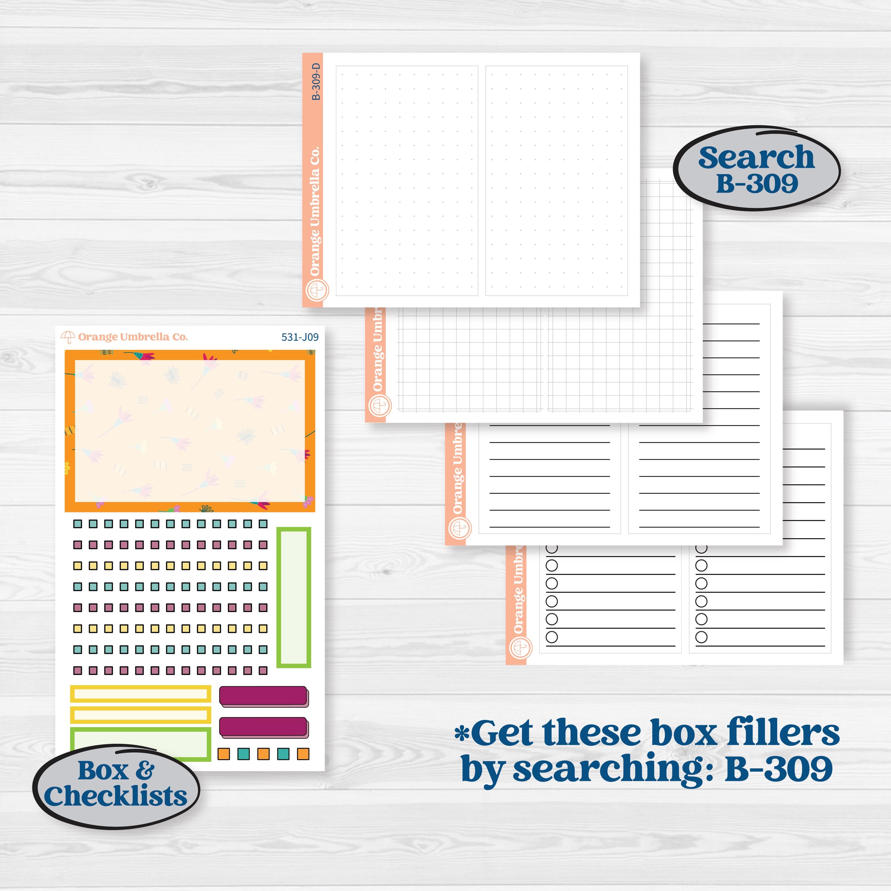 Tropical Island Jungle | A5 Daily Duo Planner Kit Stickers | Polynesia | KIT-531-J