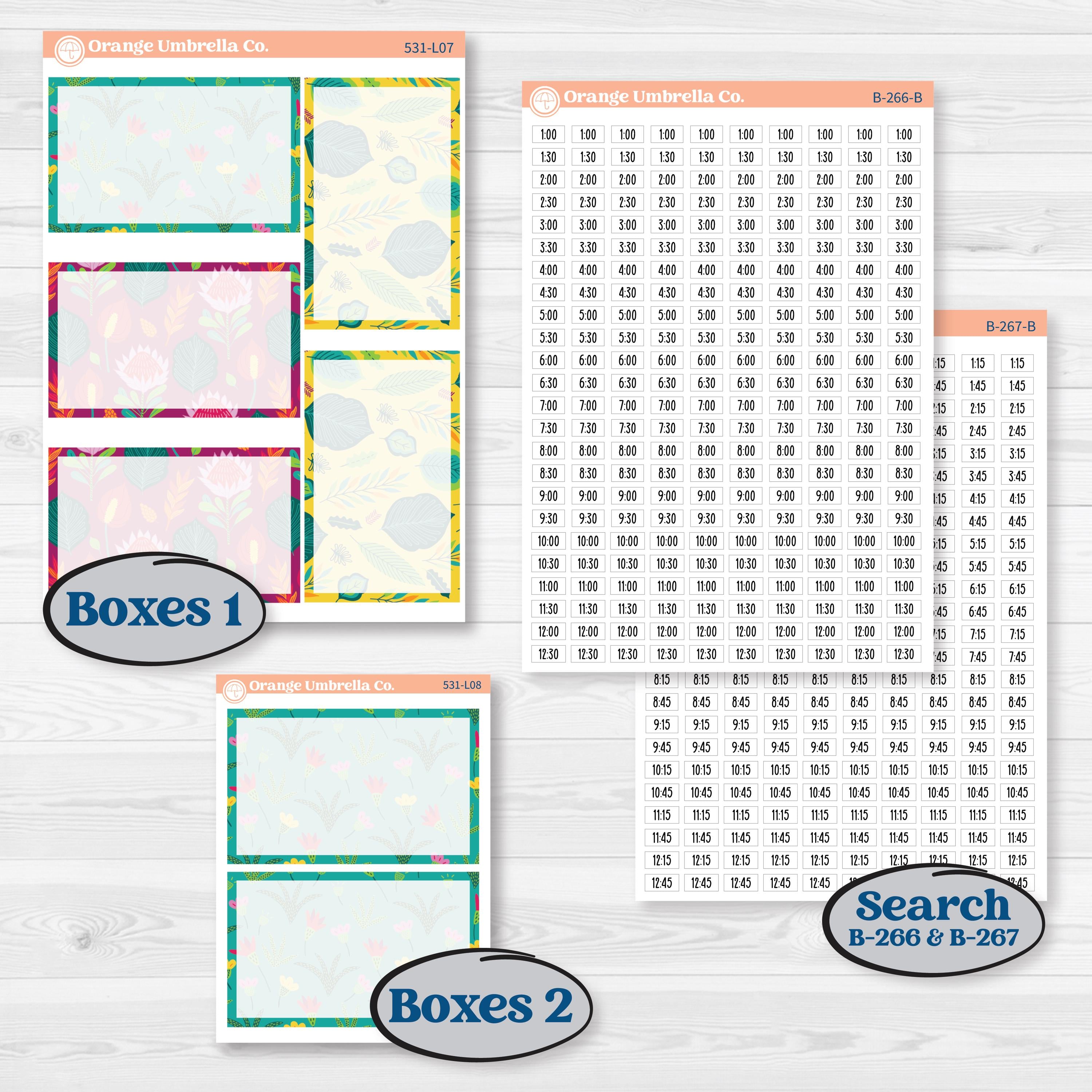 Tropical Island Jungle | 7x9 Plum Daily Planner Kit Stickers | Polynesia | KIT-531-L