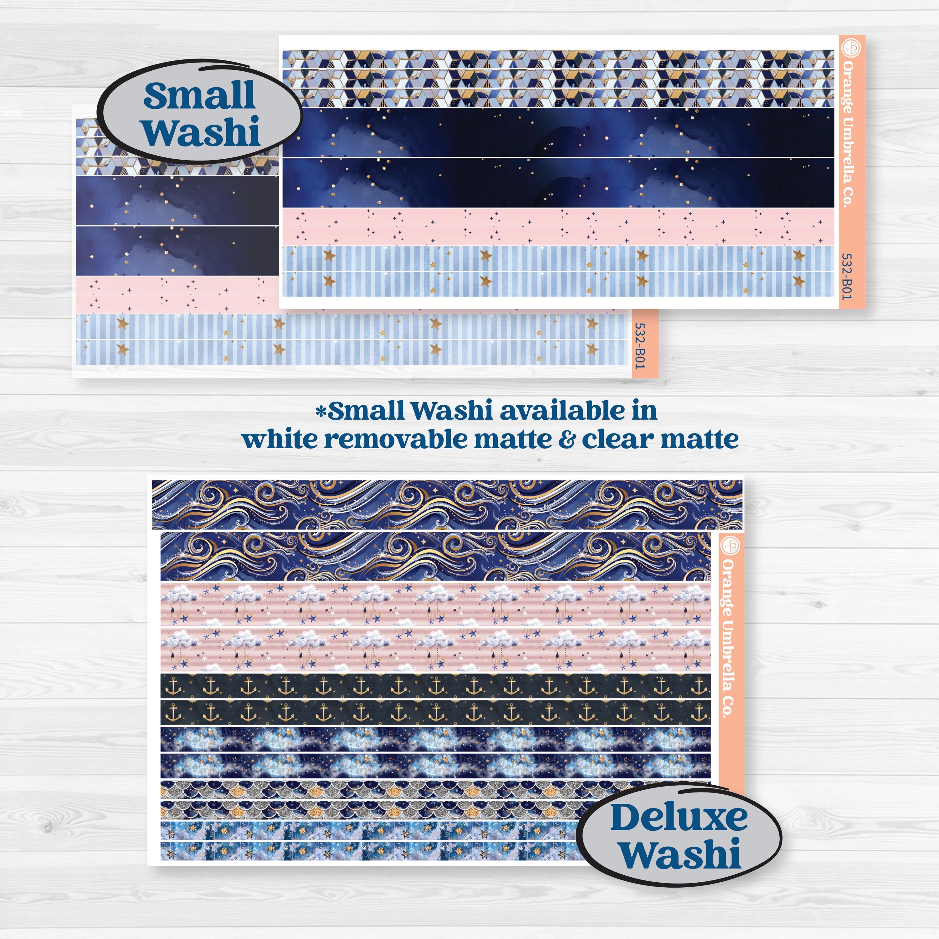 Starry Ocean and Sea Night | Weekly Add-On Planner Kit Stickers | Jonah | KIT-532-B