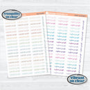 Hobonichi Cousin Custom Scripts | Color on Clear Matte Planner Stickers | 1 Word/Phrase per Sheet | customscript-hobocolor-cm