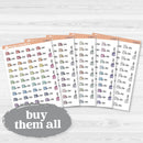 TV Time Planner Stickers | F18 Event Labels | E-348