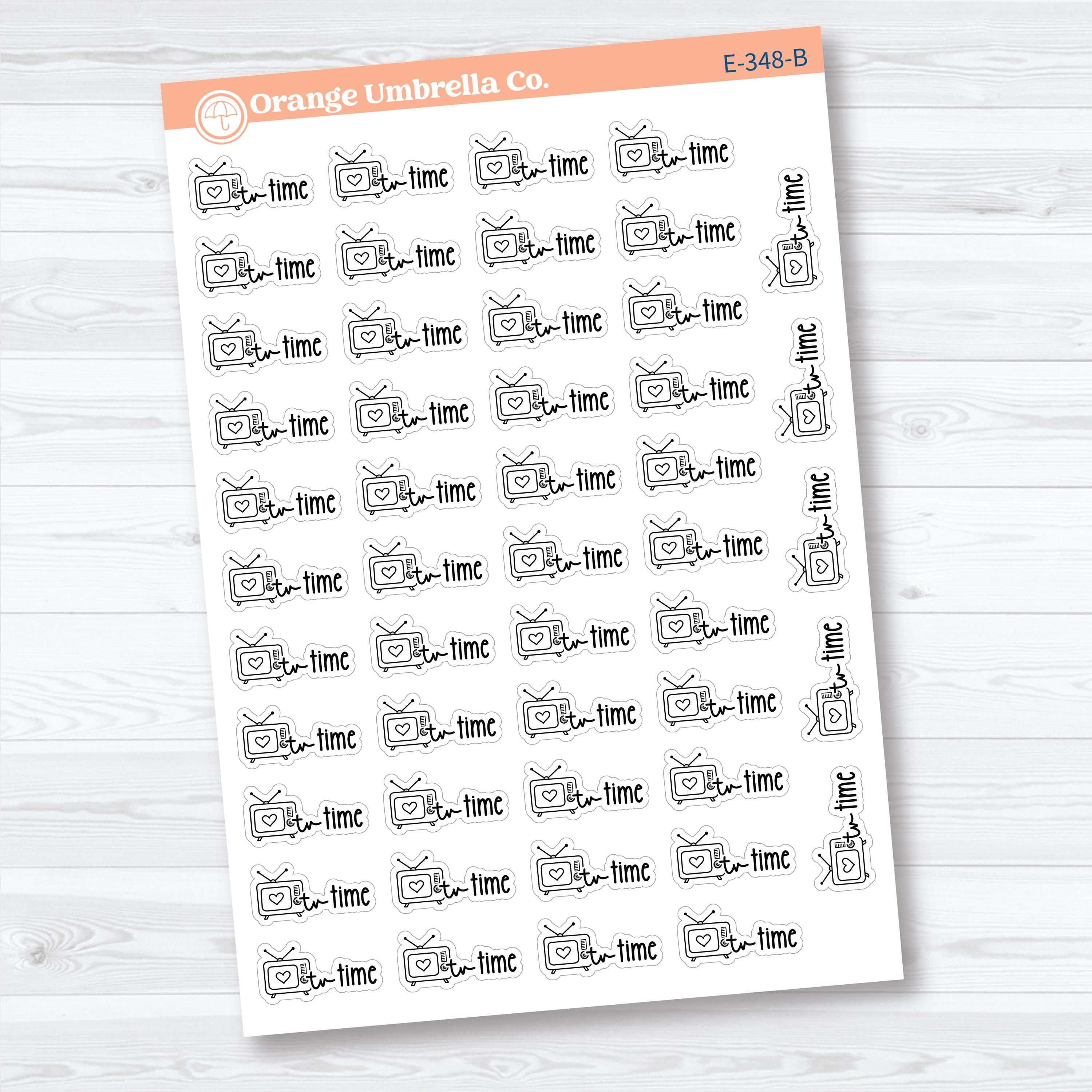 TV Time Planner Stickers | F18 Event Labels | E-348