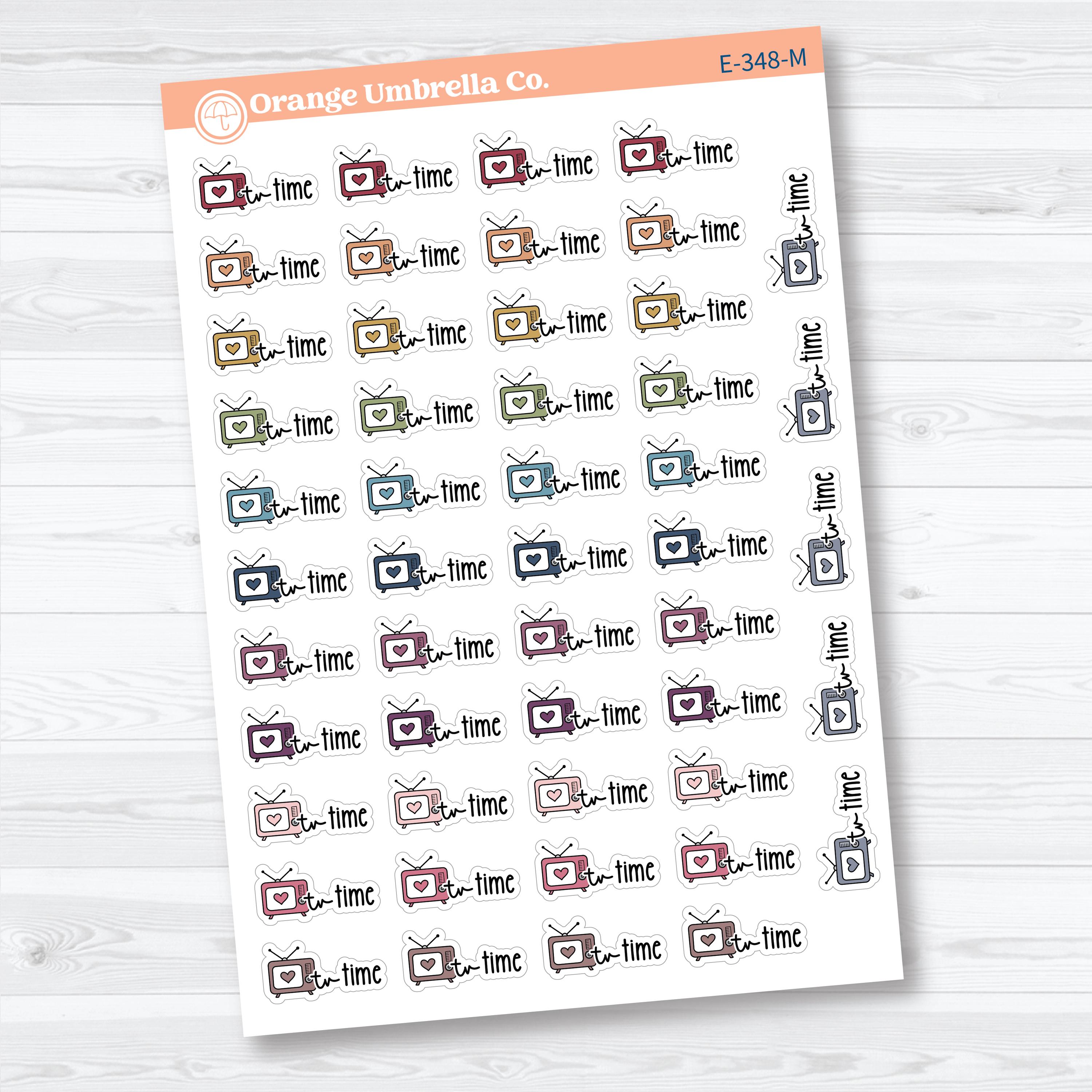 TV Time Planner Stickers | F18 Event Labels | E-348
